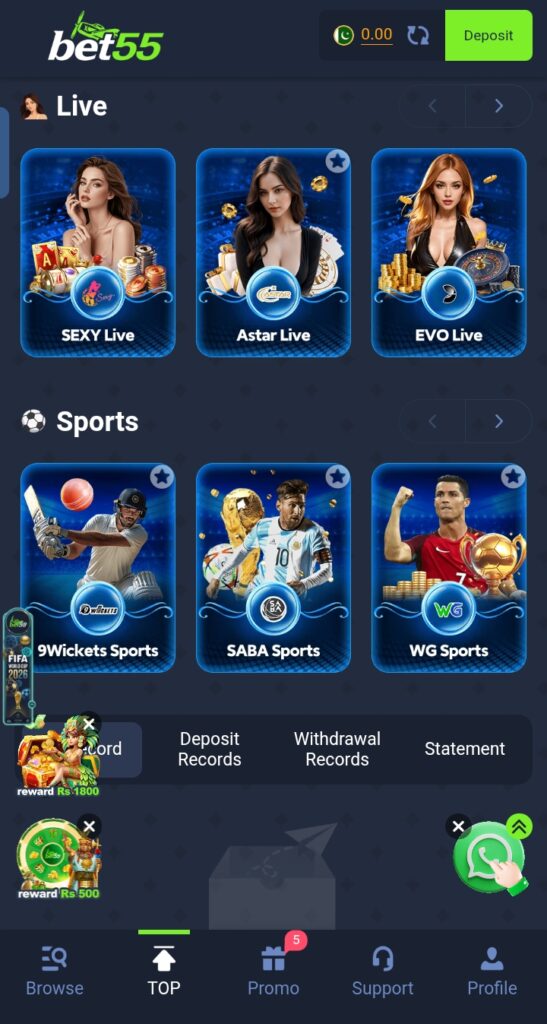 Bet55 game